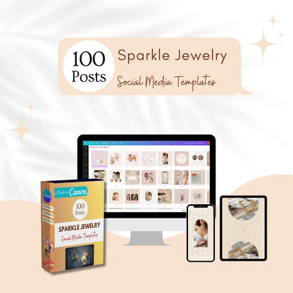 100 Sparkle Jewelry Posts - Canva Templates