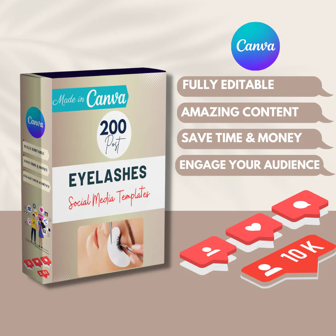 200 Eyelashes Posts - Social Media Templates