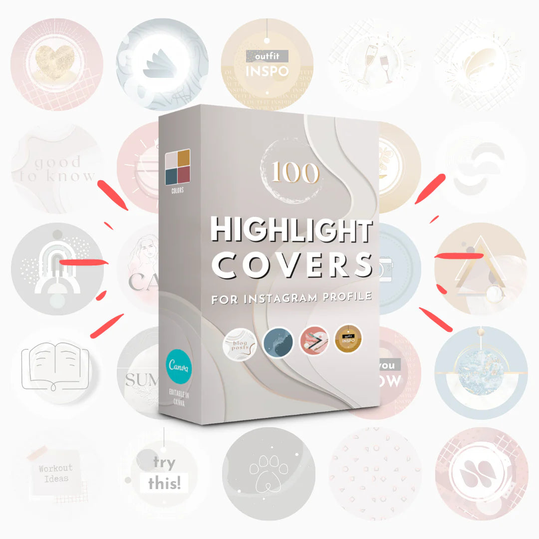 Highlight Cover Templates - 100 Templates