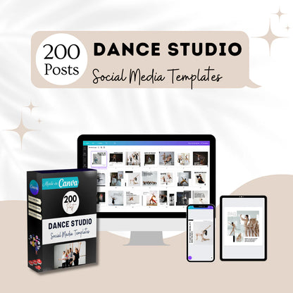 200 Dance Studio Posts - Social Media Templates