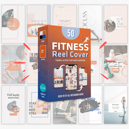 Fitness Reel & Highlight Covers Canva Templates