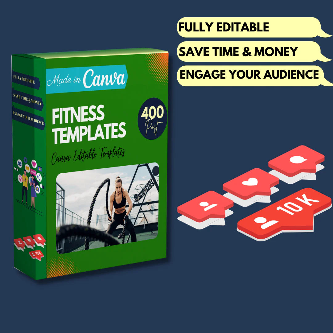 Fitness Template - Canva Editable Posts