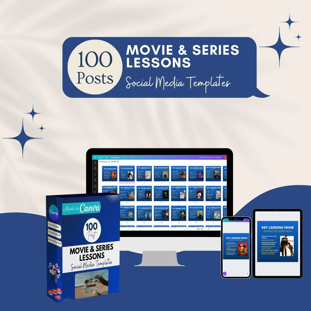 100 Movie & Series Key Lessons - Social Media Templates