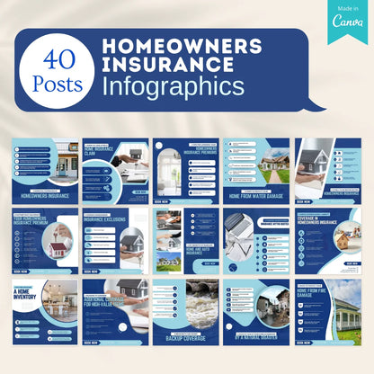 220 Homeowners Insurance Canva Templates