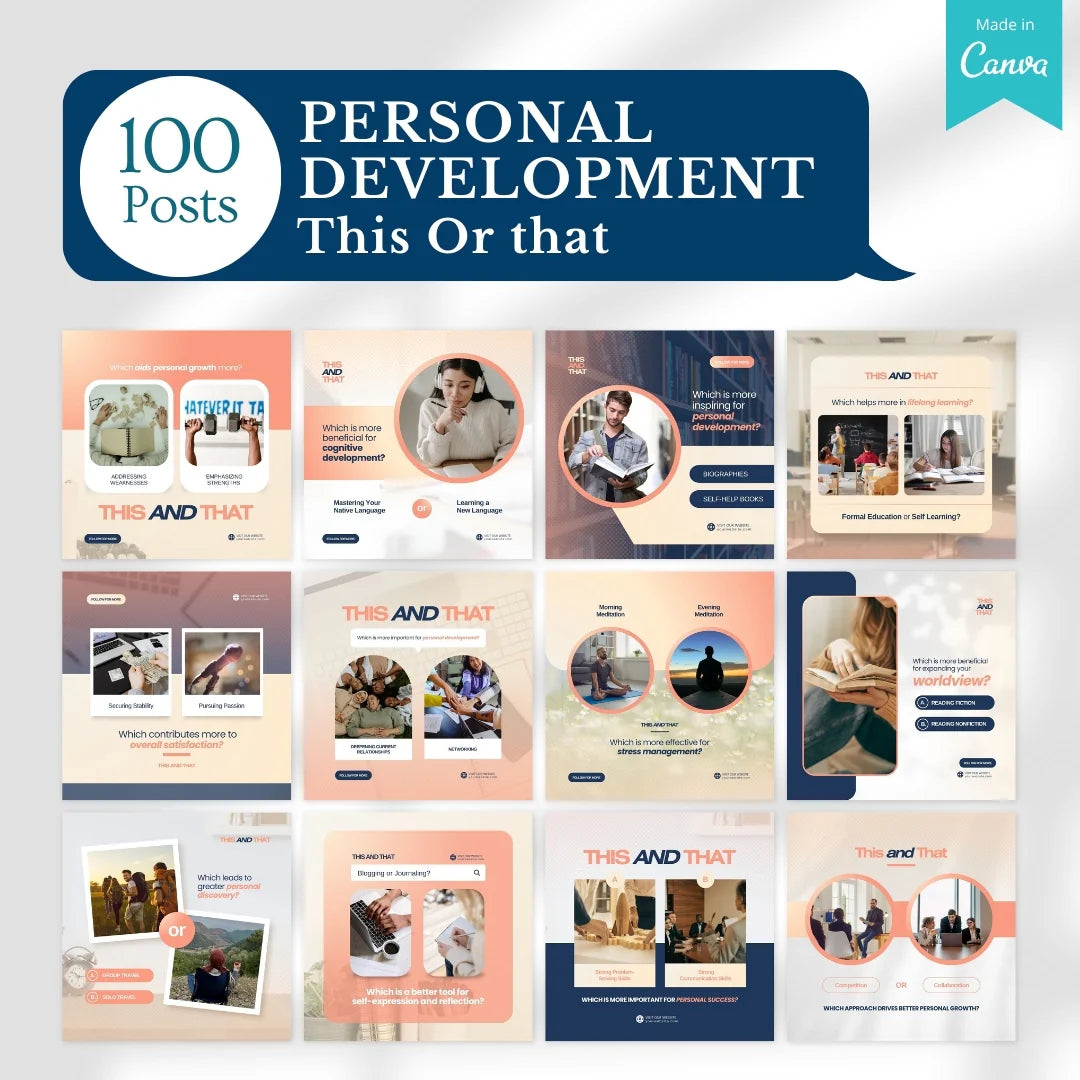 Personal Development Bundle -Social Media Templates