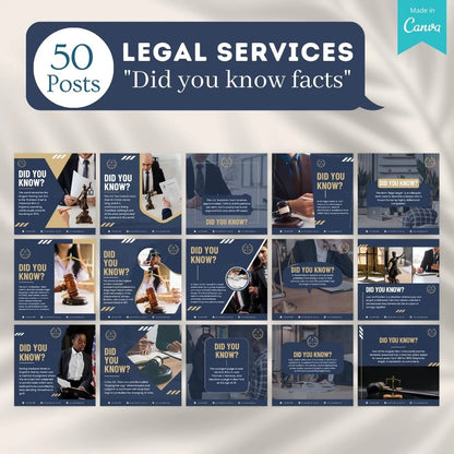 500 Legal Services Posts - Social Media Templates