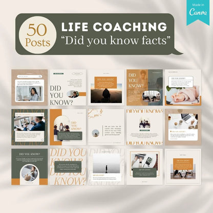 500 Life Coaching Posts - Social Media Templates