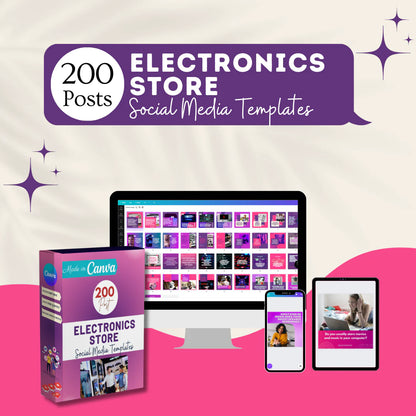 200 Electronics Store Posts - Social Media Templates