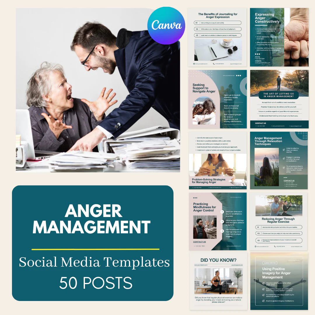 50 Anger Management - Social Media Templates