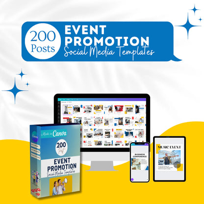 200 Event Promotion Posts - Social Media Templates