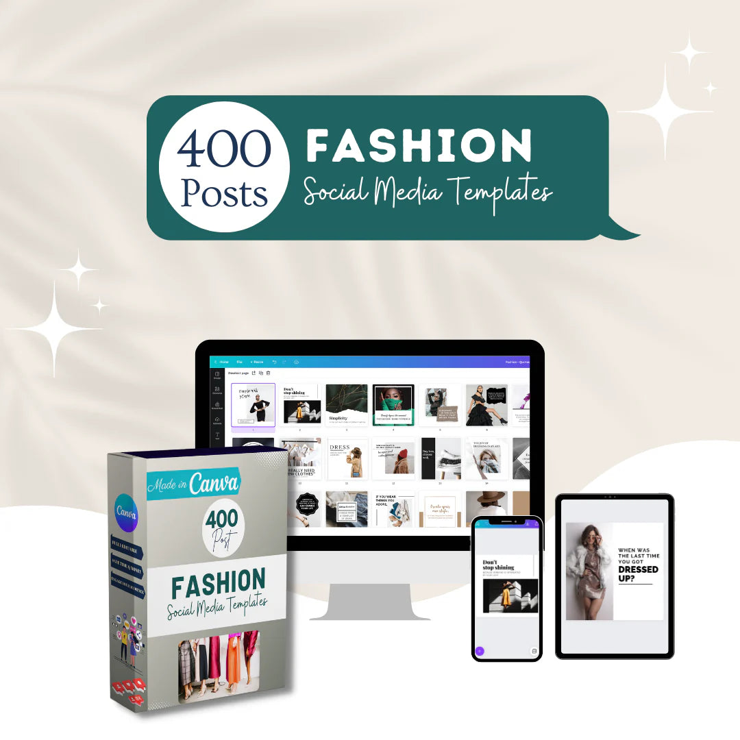 400 Fashion Posts - Social Media Canva Templates