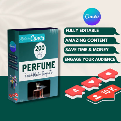 200 Perfume Posts - Social Media Canva Templates