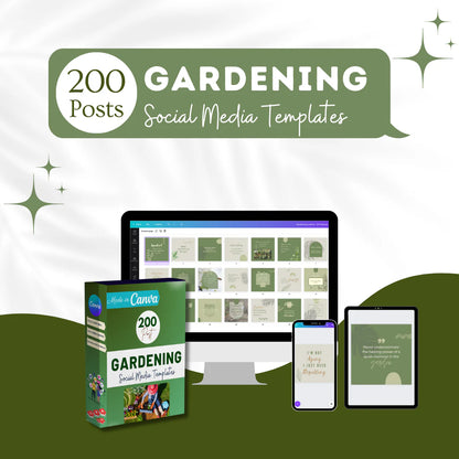 200 Gardening Posts - Social Media Templates