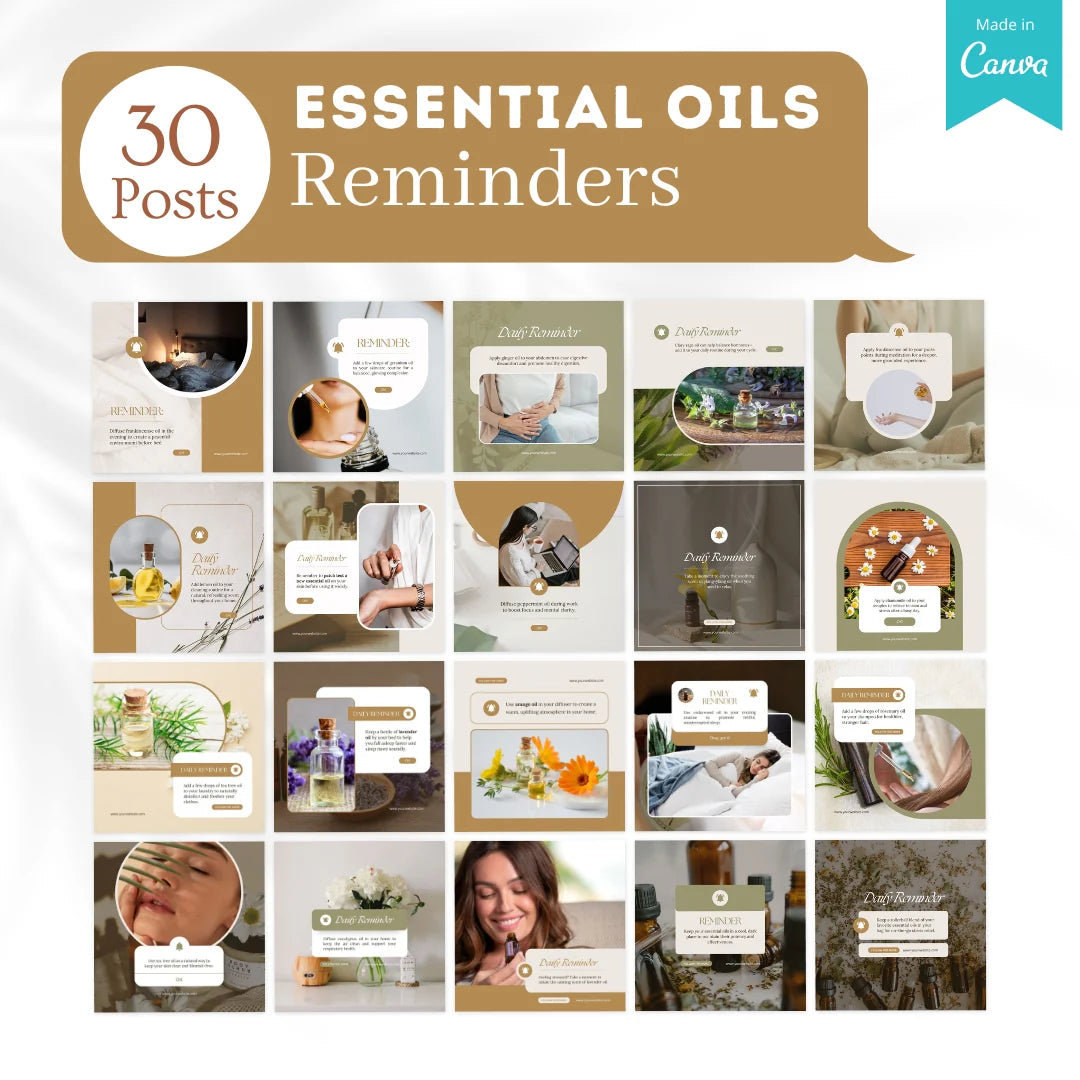 300 Essential Oils Posts - Social Media Templates