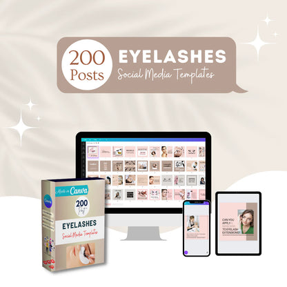 200 Eyelashes Posts - Social Media Templates