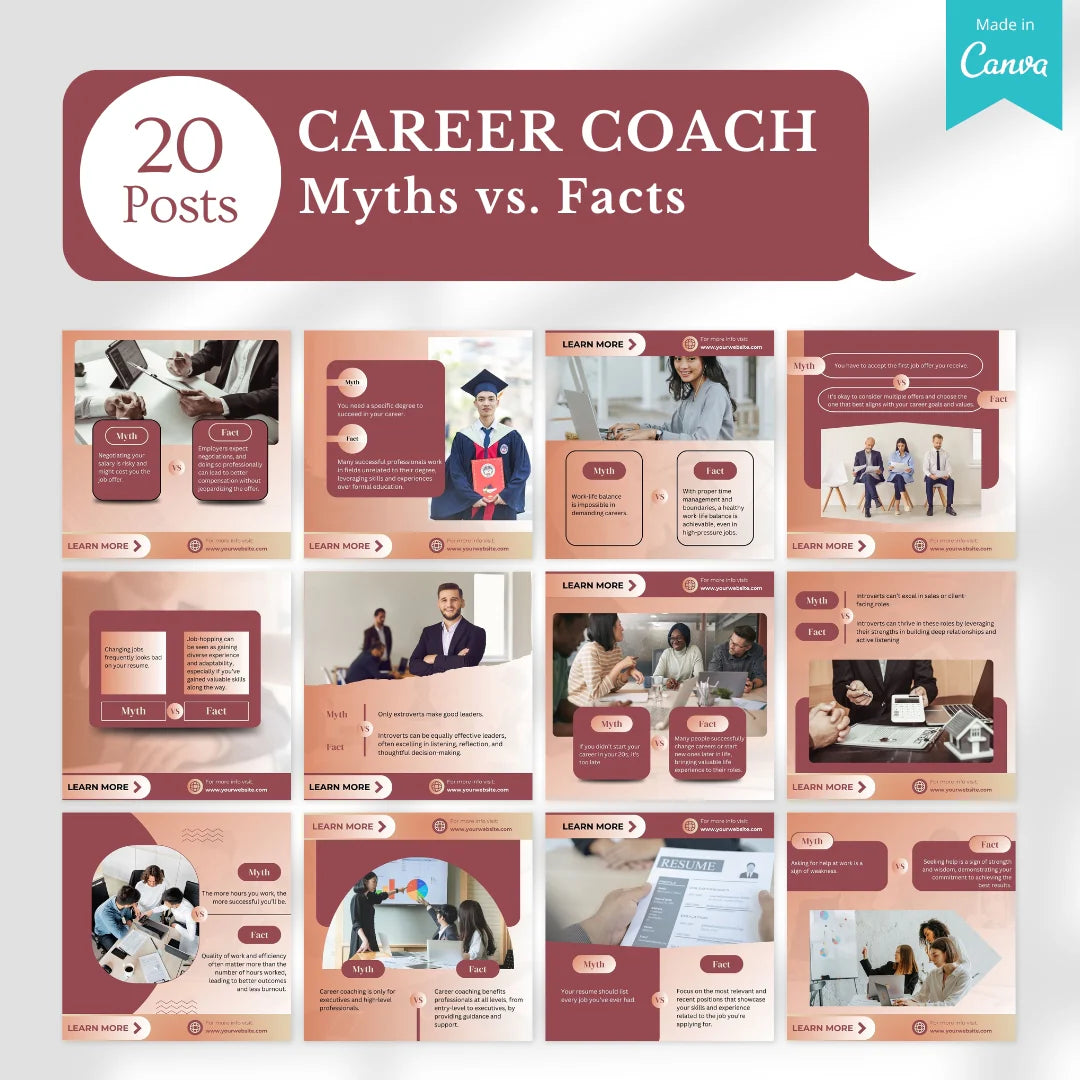 200 Career Coach Canva Templates