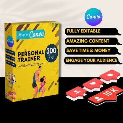 300 Personal Trainer Posts - Social Media Templates