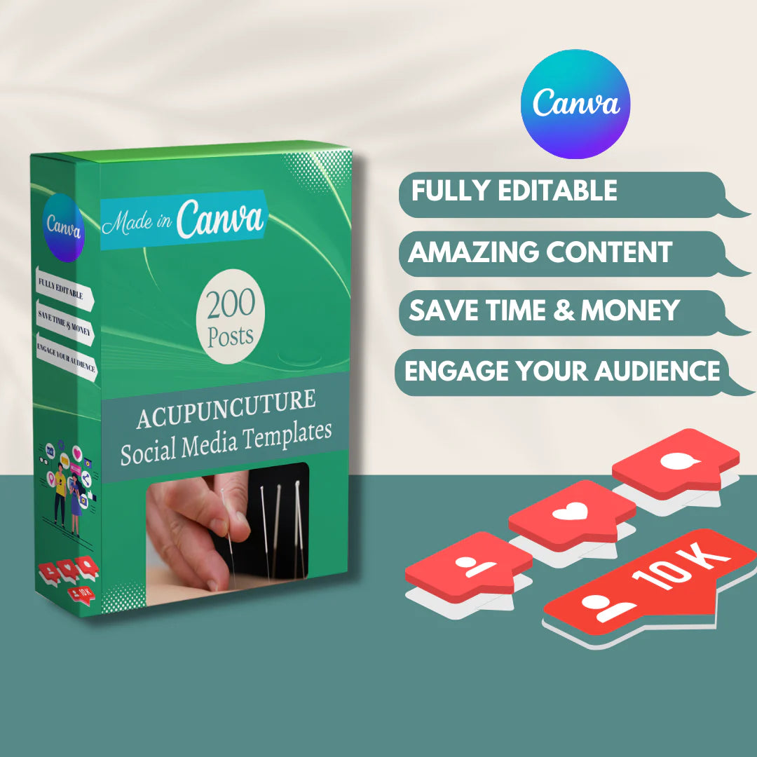 200 Acupuncuture Posts - Social Media Templates