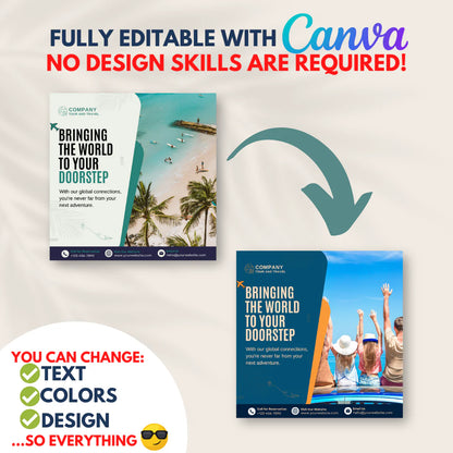 500 Travel Agency Posts - Social Media Templates