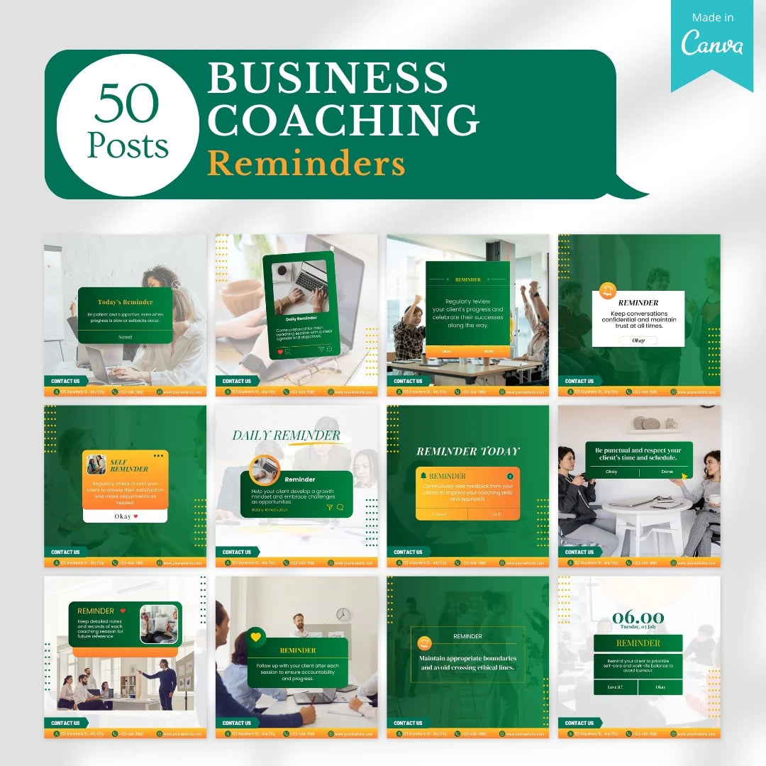 520 Business Coaching Posts - Social Media Templates