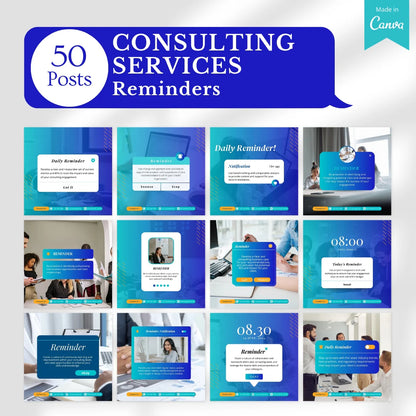 500 Consulting Services Posts - Social Media Templates