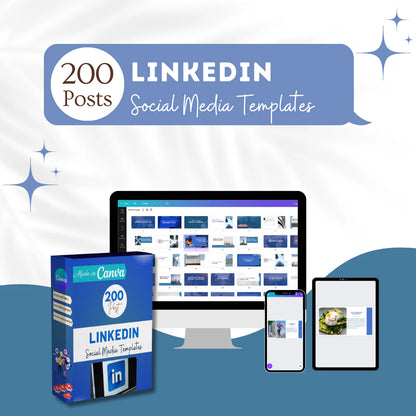 200 LinkedIn Posts - Social Media Templates