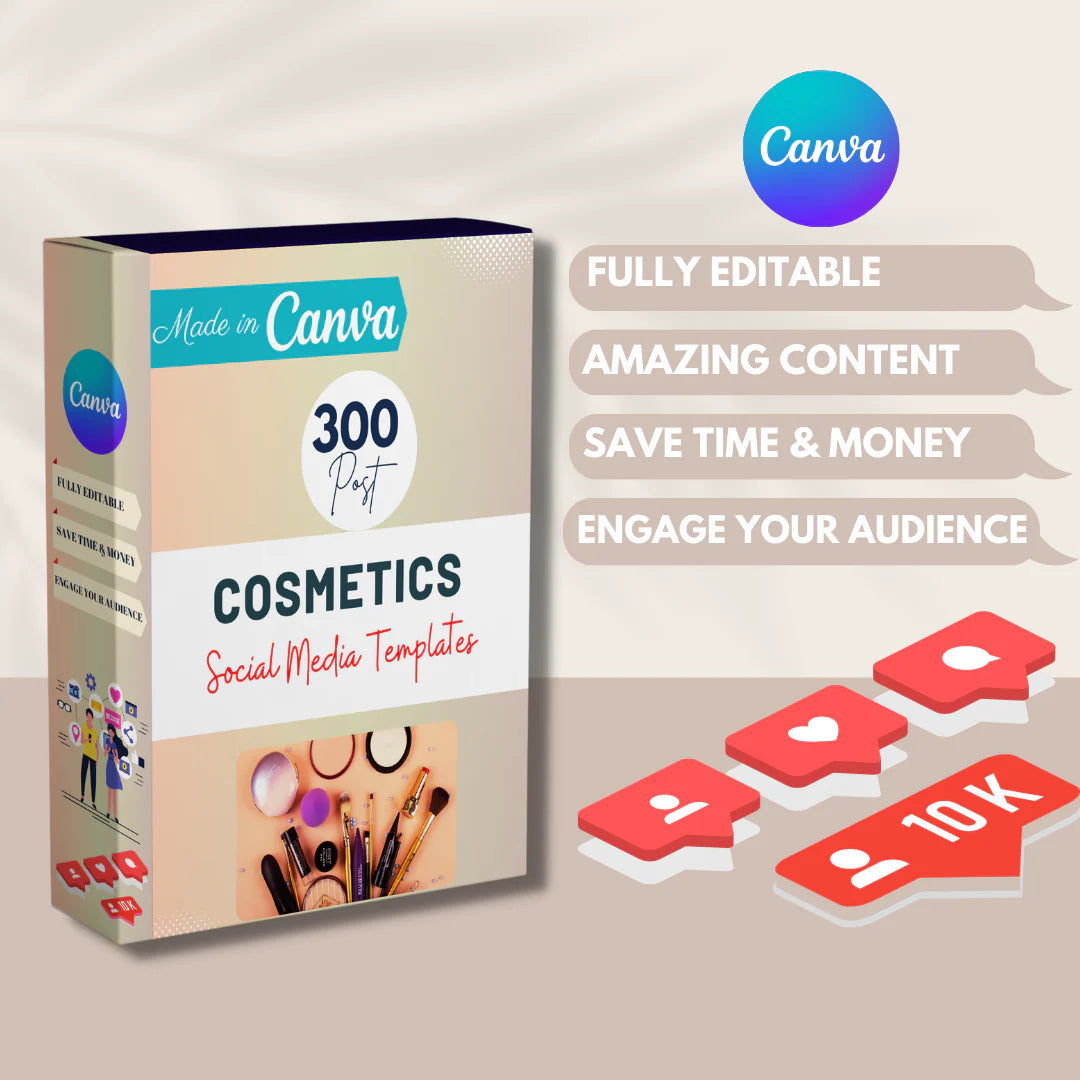 300 Cosmetics Posts - Social Media Templates