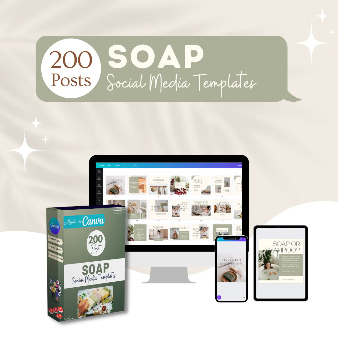 200 Soap Posts - Social Media Canva Templates