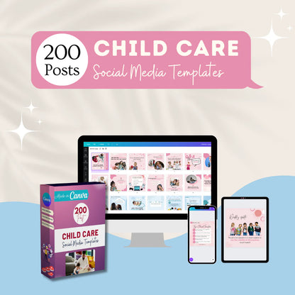 200 Child Care Posts - Social Media Templates