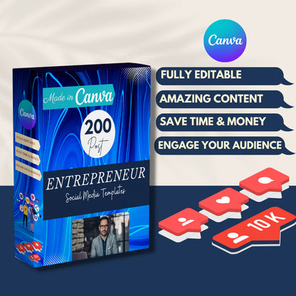 200 Entrepreneur Posts - Social Media Templates