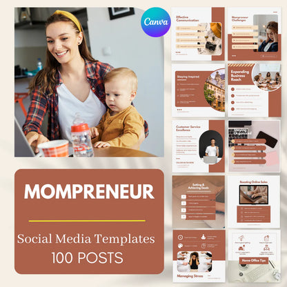 100 Mompreneur - Social Media Templates