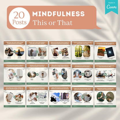 400 Mindfulness Posts - Social Media Templates