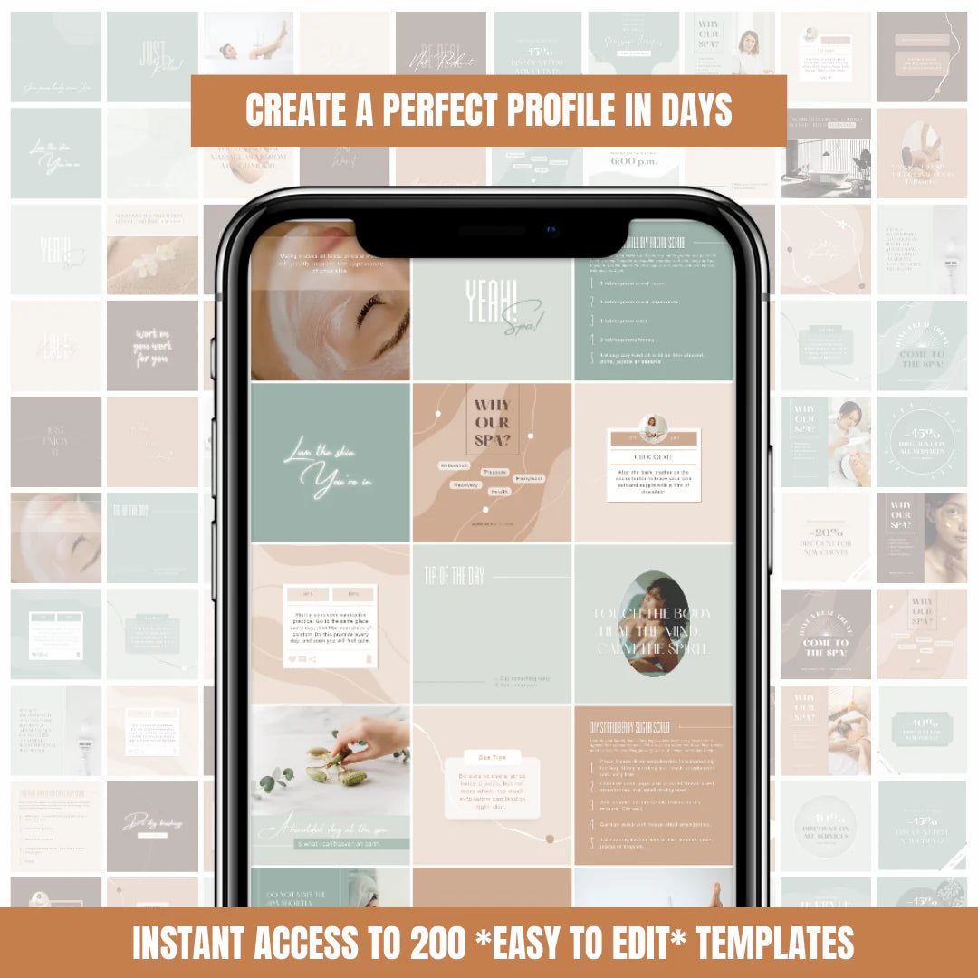 200 Spa Posts - Social Media Templates