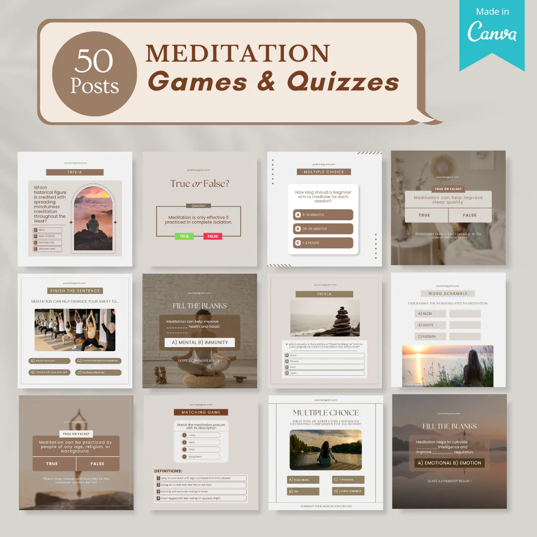 Meditation Bundle - Social Media Templates