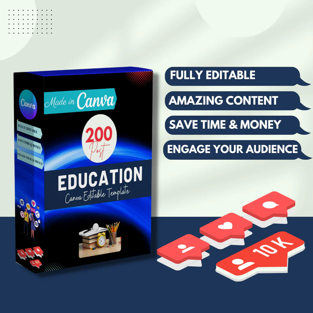 200 Education Posts - Canva Editable Templates