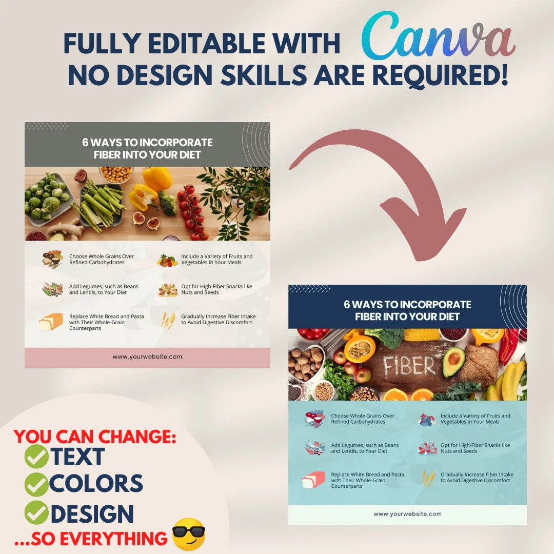 100 Diabetes Posts - Canva Templates