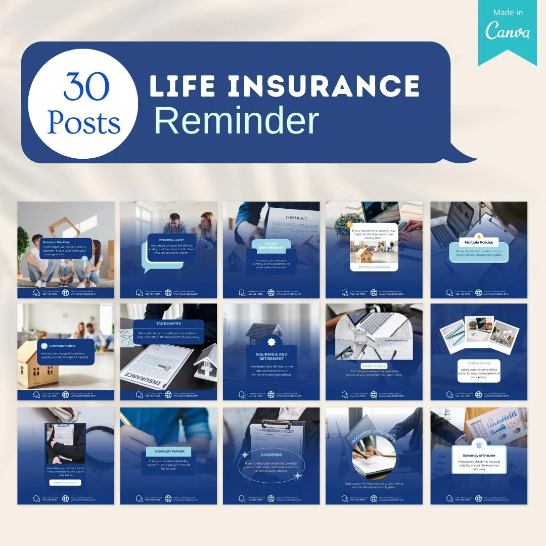 220 Life Insurance Posts - Social Media Templates