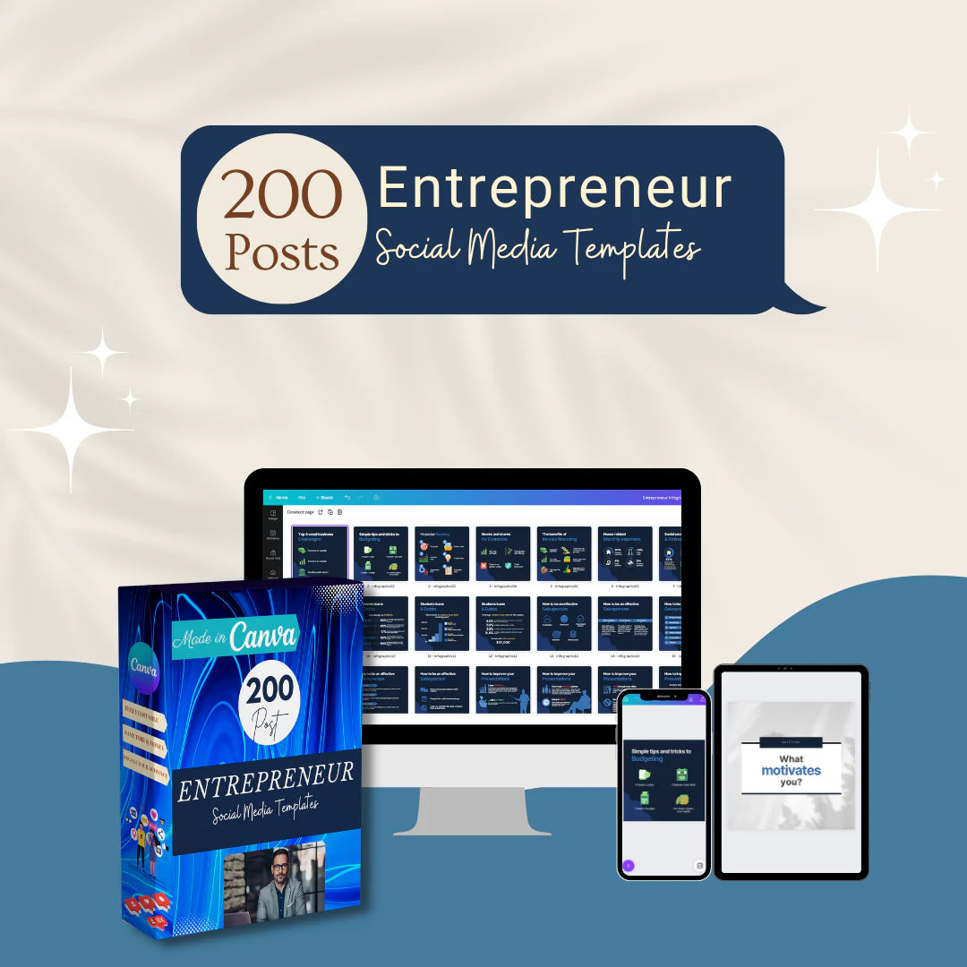 200 Entrepreneur Posts - Social Media Templates