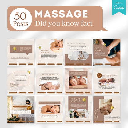 500 Massage Center - Social Media Canva Templates