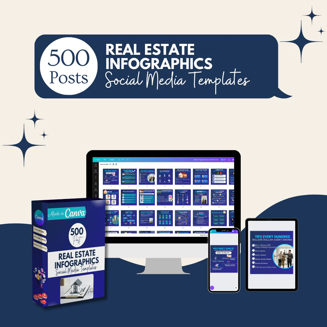 500 Real Estate Infographics - Social Media Template