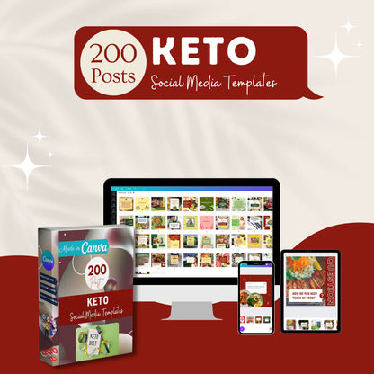 200 Keto Posts - Social Media Templates