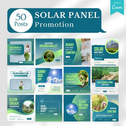 430 Solar Panel - Social Media Canva Templates