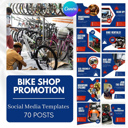 70 Bike Shop Promotion Canva Templates