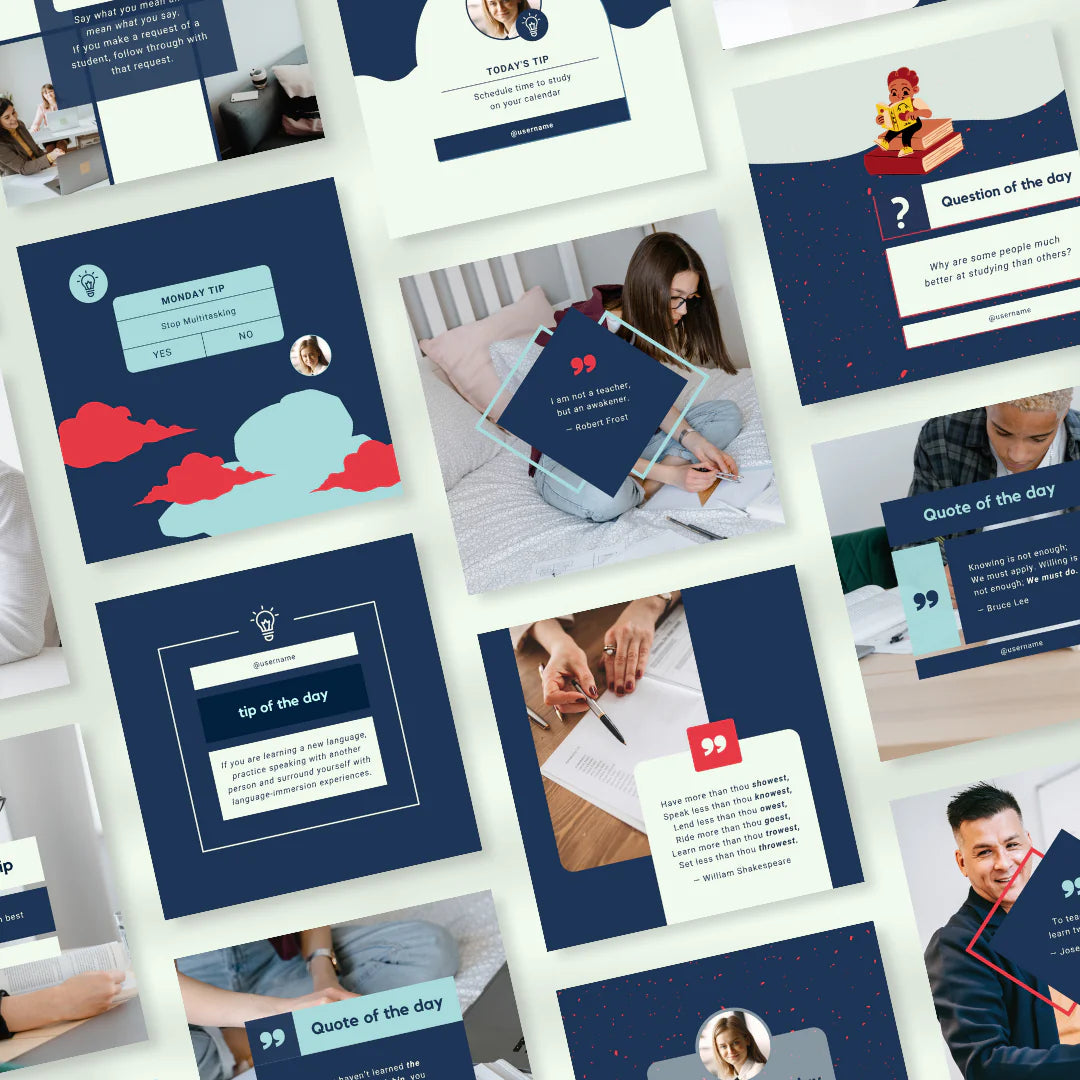 200 Education Posts - Canva Editable Templates