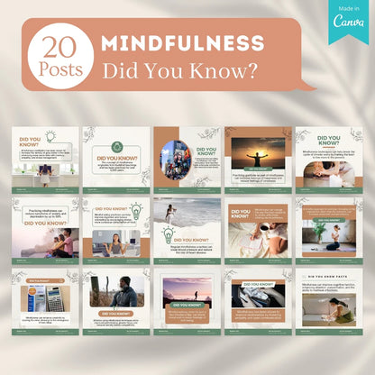 400 Mindfulness Posts - Social Media Templates