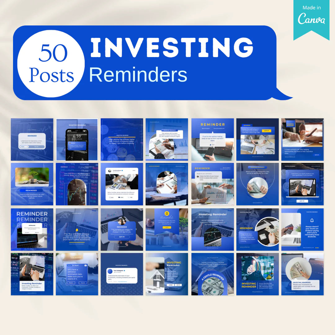 500 Investing Posts - Social Media Templates