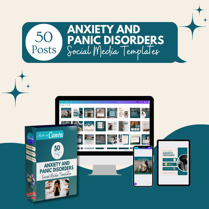 50 Anxiety and Panic Disorders - Social Media Templates