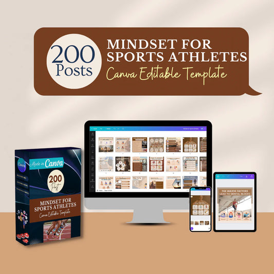 200 Mindset for Sports Athletes - Canva Editable Templates