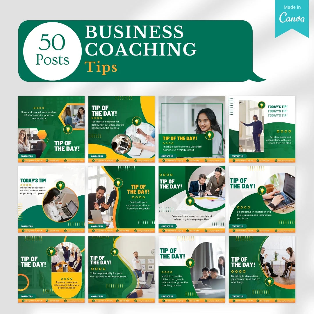 520 Business Coaching Posts - Social Media Templates