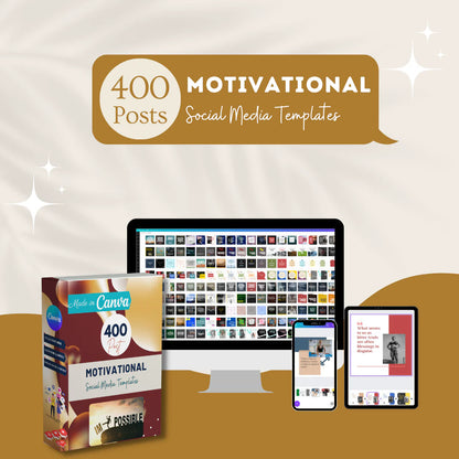 400 motivational posts - Social Media Templates